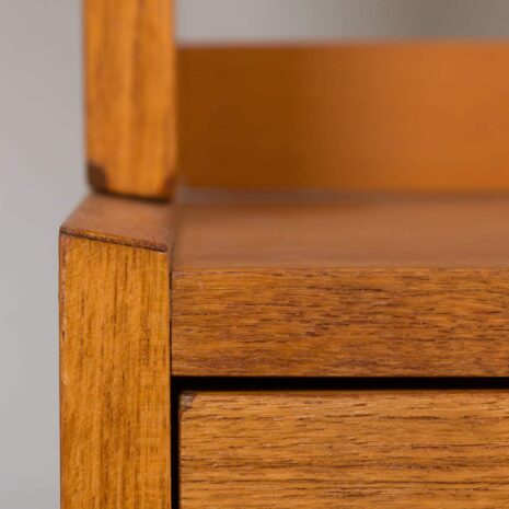 21435 Scandinavian mid century bookcase with chest of drawers in light teak, 1970s-15 Scandinavian mid century bookcase with chest of drawers in light teak s