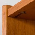 Scandinavian mid century bookcase with chest of drawers in light teak s