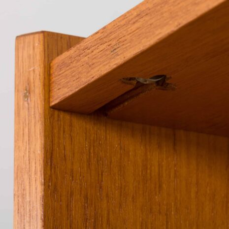 21435 Scandinavian mid century bookcase with chest of drawers in light teak, 1970s-17 Scandinavian mid century bookcase with chest of drawers in light teak s