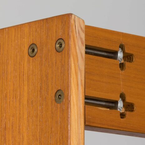 21435 Scandinavian mid century bookcase with chest of drawers in light teak, 1970s-18 Scandinavian mid century bookcase with chest of drawers in light teak s