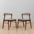 Pair of mid century teak dining chairs in Kristiansen Harlev Danish style s