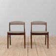 Pair of mid century teak dining chairs in Kristiansen Harlev Danish style s