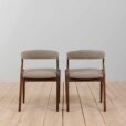 Pair of mid century teak dining chairs in Kristiansen Harlev Danish style s