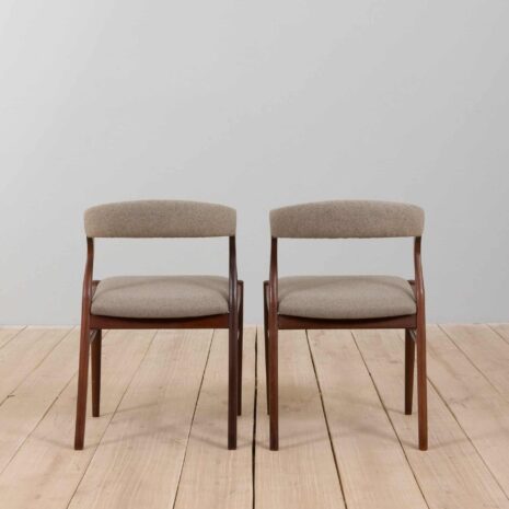 22001 Pair of mid century teak dining chairs in Kristiansen Harlev Danish style, 1960s-26 Pair of mid century teak dining chairs in Kristiansen Harlev Danish style s