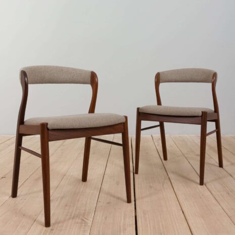22001 Pair of mid century teak dining chairs in Kristiansen Harlev Danish style, 1960s-27 Pair of mid century teak dining chairs in Kristiansen Harlev Danish style s