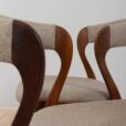 Pair of mid century teak dining chairs in Kristiansen Harlev Danish style s