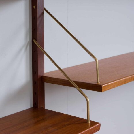 22040 Hansen Guldborg 2 bay teak wall unit w- desk-10 Hansen Guldborg bay teak wall unit w desk