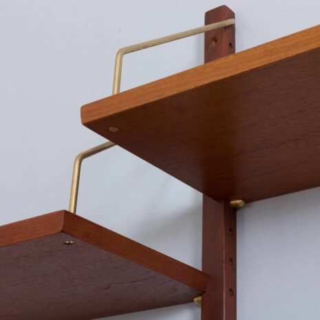 22040 Hansen Guldborg 2 bay teak wall unit w- desk-11 Hansen Guldborg bay teak wall unit w desk