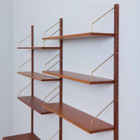 22040 Hansen Guldborg 2 bay teak wall unit w- desk-14 Hansen Guldborg bay teak wall unit w desk