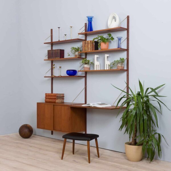 Hansen Guldborg  bay teak wall unit w desk
