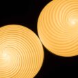 pair of Italian Murano table lamps in glare swirl glass