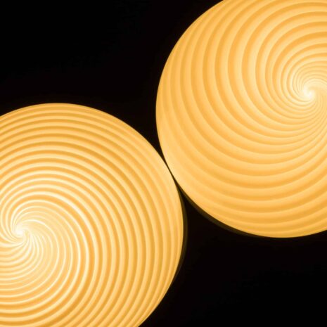 22047 pair of Italian Murano table lamps in glare swirl glass-11 pair of Italian Murano table lamps in glare swirl glass