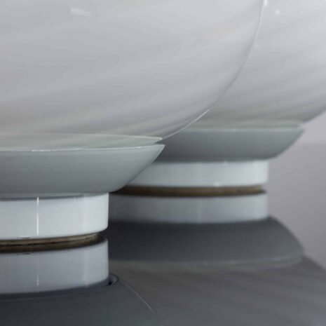 22047 pair of Italian Murano table lamps in glare swirl glass-5 pair of Italian Murano table lamps in glare swirl glass