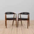 pair of danish teak chairs
