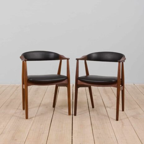 22067 pair of danish teak chairs-22 pair of danish teak chairs