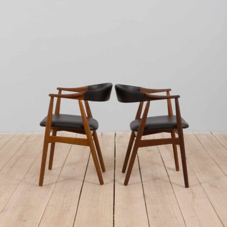 22067 pair of danish teak chairs-25 pair of danish teak chairs