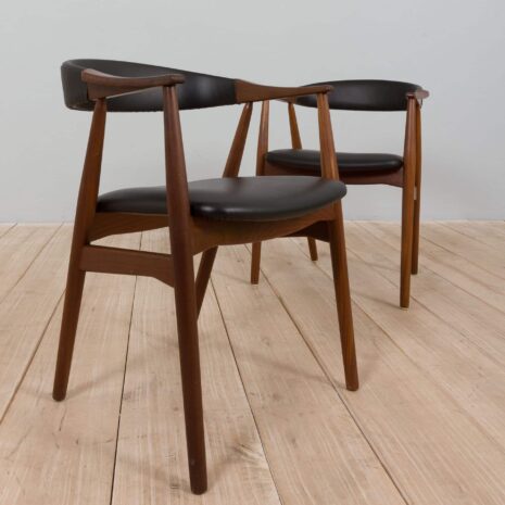22067 pair of danish teak chairs-32 pair of danish teak chairs