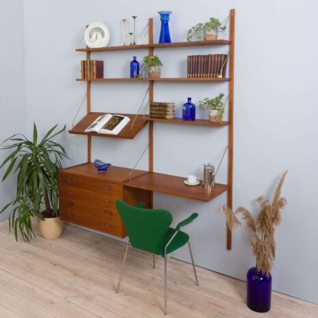 22095 two bay deskshelf 5 shelves_-3 two bay deskshelf shelves