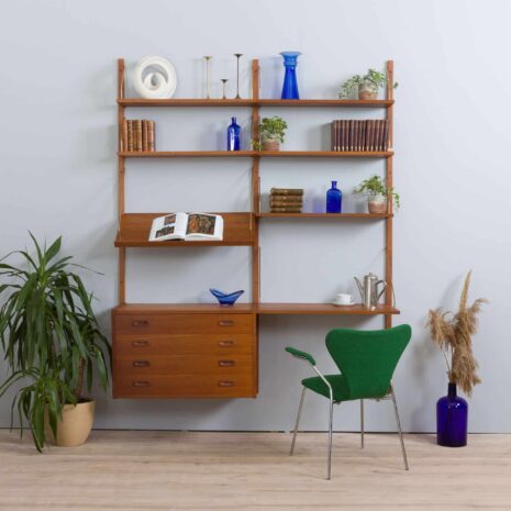 22095 two bay deskshelf 5 shelves_ two bay deskshelf shelves