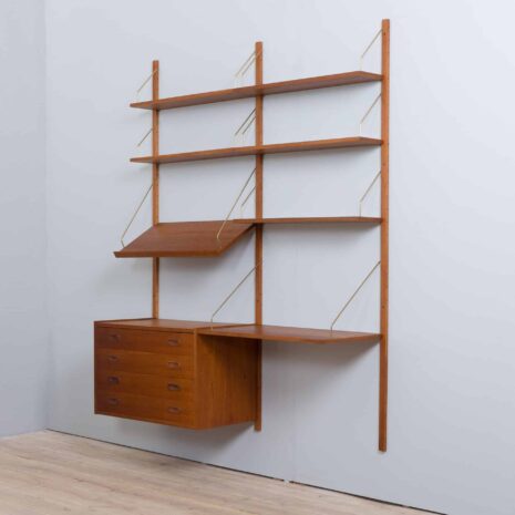 22095 two bay deskshelf 5 shelves_-5 two bay deskshelf shelves