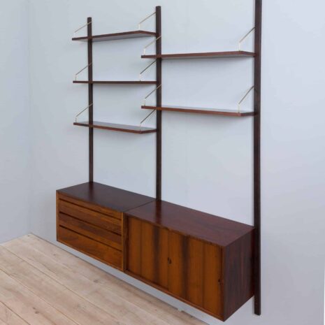 22096 Danish rosewood royal Cado wall unit with 2 cabinets and modular shelving-10 Danish rosewood royal Cado wall unit with cabinets and modular shelving