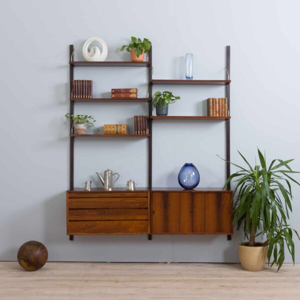 Danish rosewood royal Cado wall unit with  cabinets and modular shelving