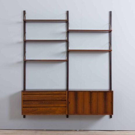 22096 Danish rosewood royal Cado wall unit with 2 cabinets and modular shelving-7 Danish rosewood royal Cado wall unit with cabinets and modular shelving