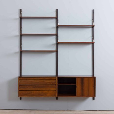 22096 Danish rosewood royal Cado wall unit with 2 cabinets and modular shelving-8 Danish rosewood royal Cado wall unit with cabinets and modular shelving