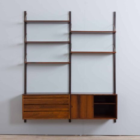 22096 Danish rosewood royal Cado wall unit with 2 cabinets and modular shelving-9 Danish rosewood royal Cado wall unit with cabinets and modular shelving