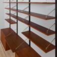 Royal Cado Teak wall unit with  cabinets and modular shelving system Cadovius
