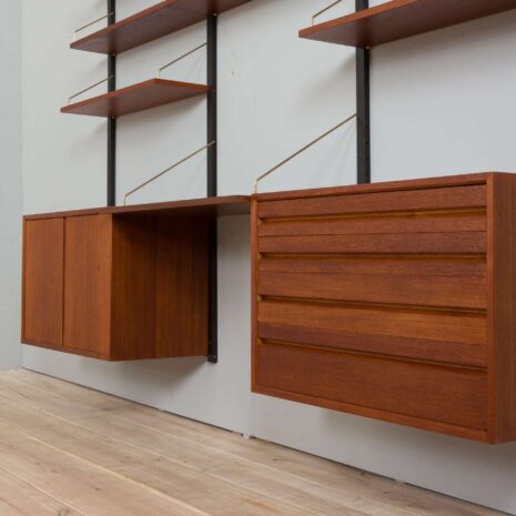 22097 Royal Cado Teak wall unit with 3 cabinets and modular shelving system, Cadovius_-12 Royal Cado Teak wall unit with cabinets and modular shelving system Cadovius