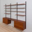 Royal Cado Teak wall unit with  cabinets and modular shelving system Cadovius
