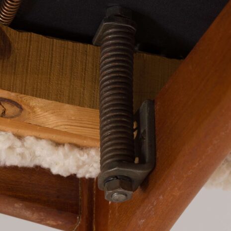 22102 Danish recliner easy chair in thick boucle fabric, 1960s-36 Danish recliner easy chair in thick boucle fabric s