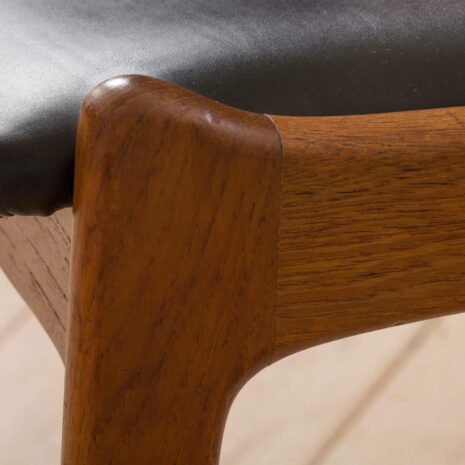 22103 Danish desk accent chair in black leather and teak by Erik Buch-26 Danish desk accent chair in black leather and teak by Erik Buch