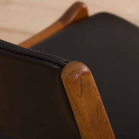 22103 Danish desk accent chair in black leather and teak by Erik Buch-29 Danish desk accent chair in black leather and teak by Erik Buch