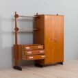 italian freestanding wall unit in the style of Vittorio Dassi with large wardrobe s