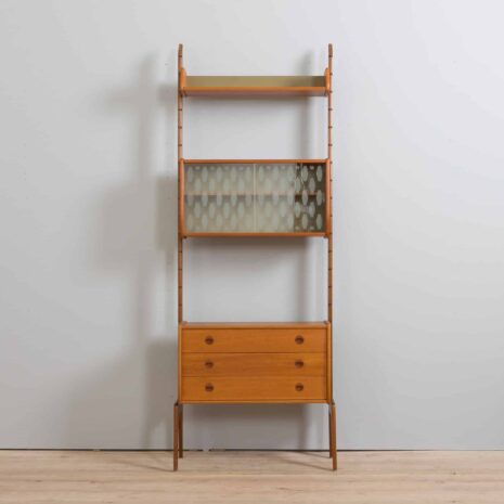 22115 Ergo bookcase free standing Scandinavian teak Wall unit by John Texmon and Einar Blindheim, Norway 1960s-3 Ergo bookcase free standing Scandinavian teak Wall unit by John Texmon and Einar Blindheim Norway s