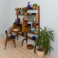 Scandinavian Ergo teak wall unit with a secretarie desk by Texmon and Blindheim Mobelfabrikk s