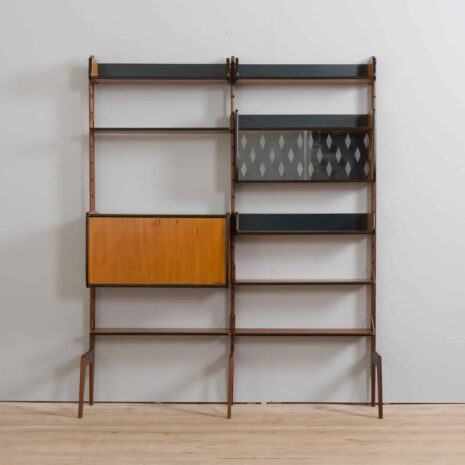 22116 Scandinavian Ergo teak wall unit with a secretarie desk by Texmon and Blindheim Mobelfabrikk, 1960s-24 Scandinavian Ergo teak wall unit with a secretarie desk by Texmon and Blindheim Mobelfabrikk s