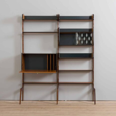 22116 Scandinavian Ergo teak wall unit with a secretarie desk by Texmon and Blindheim Mobelfabrikk, 1960s-25 Scandinavian Ergo teak wall unit with a secretarie desk by Texmon and Blindheim Mobelfabrikk s