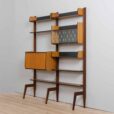 Scandinavian Ergo teak wall unit with a secretarie desk by Texmon and Blindheim Mobelfabrikk s