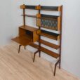 Scandinavian Ergo teak wall unit with a secretarie desk by Texmon and Blindheim Mobelfabrikk s