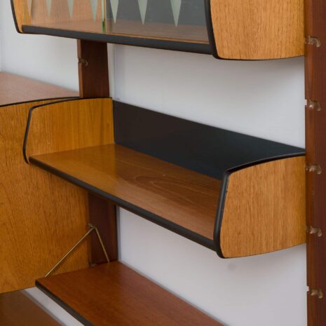 22116 Scandinavian Ergo teak wall unit with a secretarie desk by Texmon and Blindheim Mobelfabrikk, 1960s-32 Scandinavian Ergo teak wall unit with a secretarie desk by Texmon and Blindheim Mobelfabrikk s
