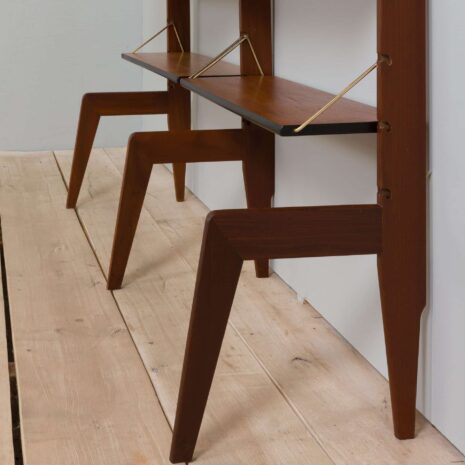 22116 Scandinavian Ergo teak wall unit with a secretarie desk by Texmon and Blindheim Mobelfabrikk, 1960s-35 Scandinavian Ergo teak wall unit with a secretarie desk by Texmon and Blindheim Mobelfabrikk s