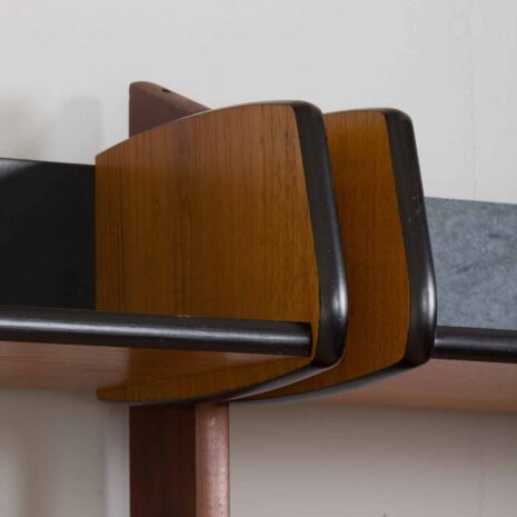 22116 Scandinavian Ergo teak wall unit with a secretarie desk by Texmon and Blindheim Mobelfabrikk, 1960s-37 Scandinavian Ergo teak wall unit with a secretarie desk by Texmon and Blindheim Mobelfabrikk s