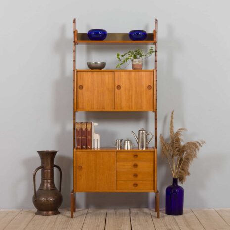 22120 Ergo bookcase in teak Wall unit by John Texmon and Einar Blindheim, Norway 1960s-1 Ergo bookcase in teak Wall unit by John Texmon and Einar Blindheim Norway s