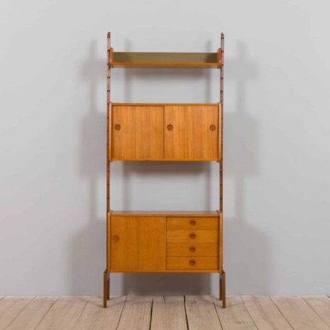 22120 Ergo bookcase in teak Wall unit by John Texmon and Einar Blindheim, Norway 1960s-3 Ergo bookcase in teak Wall unit by John Texmon and Einar Blindheim Norway s