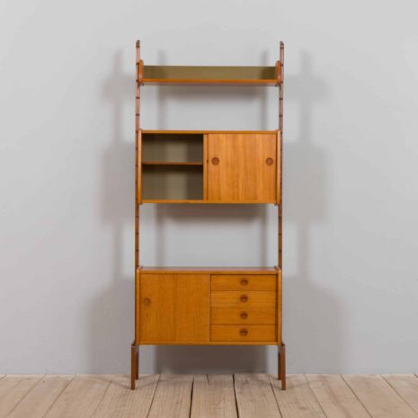 22120 Ergo bookcase in teak Wall unit by John Texmon and Einar Blindheim, Norway 1960s-5 Ergo bookcase in teak Wall unit by John Texmon and Einar Blindheim Norway s