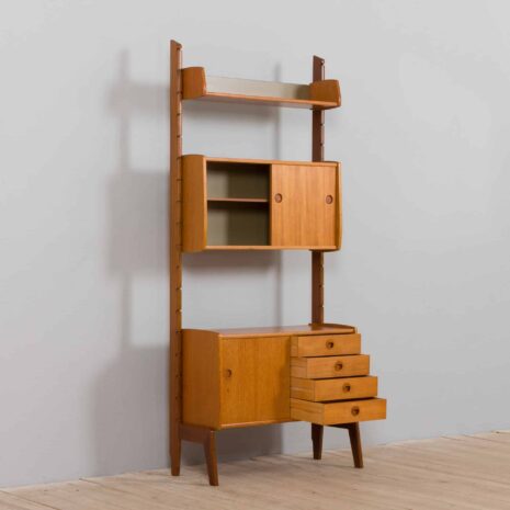 22120 Ergo bookcase in teak Wall unit by John Texmon and Einar Blindheim, Norway 1960s-7 Ergo bookcase in teak Wall unit by John Texmon and Einar Blindheim Norway s