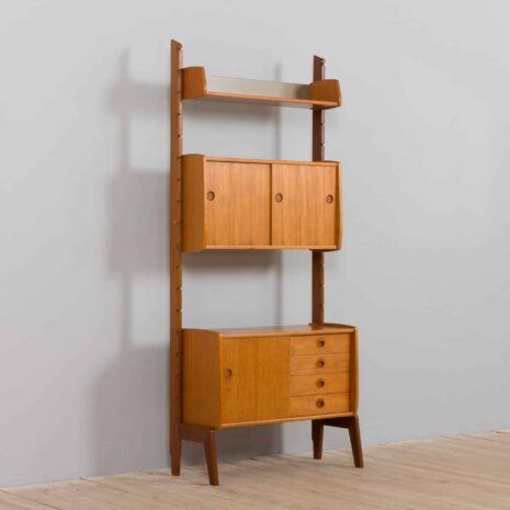 22120 Ergo bookcase in teak Wall unit by John Texmon and Einar Blindheim, Norway 1960s-8 Ergo bookcase in teak Wall unit by John Texmon and Einar Blindheim Norway s